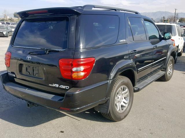 5TDBT48A44S210639 - 2004 TOYOTA SEQUOIA LI BLACK photo 4