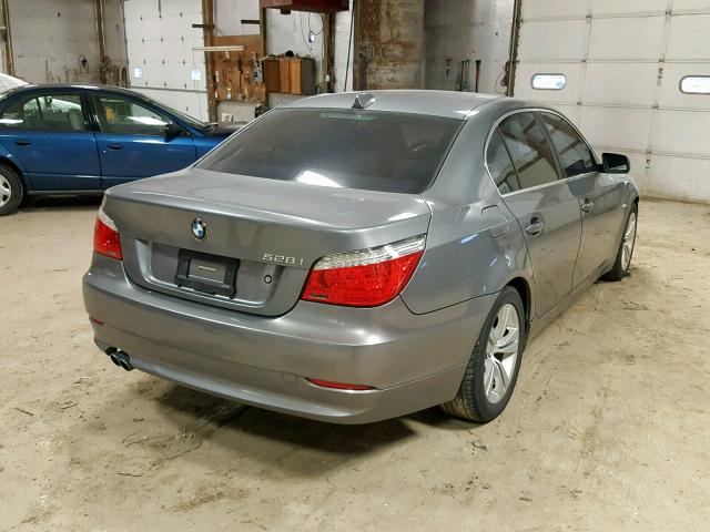 WBANU5C59AC124554 - 2010 BMW 528 I GRAY photo 4