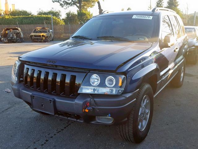 1J4GW48S91C577243 - 2001 JEEP GRAND CHER BLUE photo 2