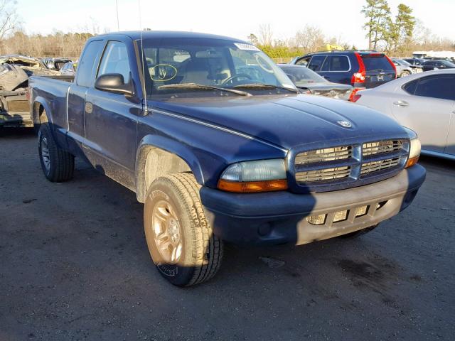 1D7HG12X63S152068 - 2003 DODGE DAKOTA SXT BLUE photo 1