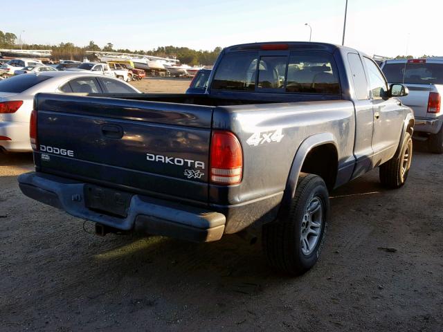 1D7HG12X63S152068 - 2003 DODGE DAKOTA SXT BLUE photo 4