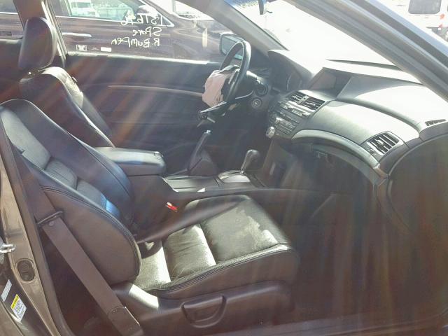 1HGCS12869A021265 - 2009 HONDA ACCORD EXL GRAY photo 5