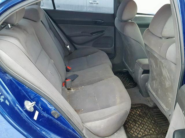 2HGFA16307H010615 - 2007 HONDA CIVIC DX BLUE photo 6