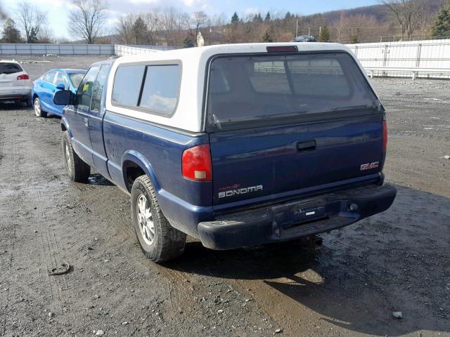 1GTDT19X538219718 - 2003 GMC SONOMA BLUE photo 3