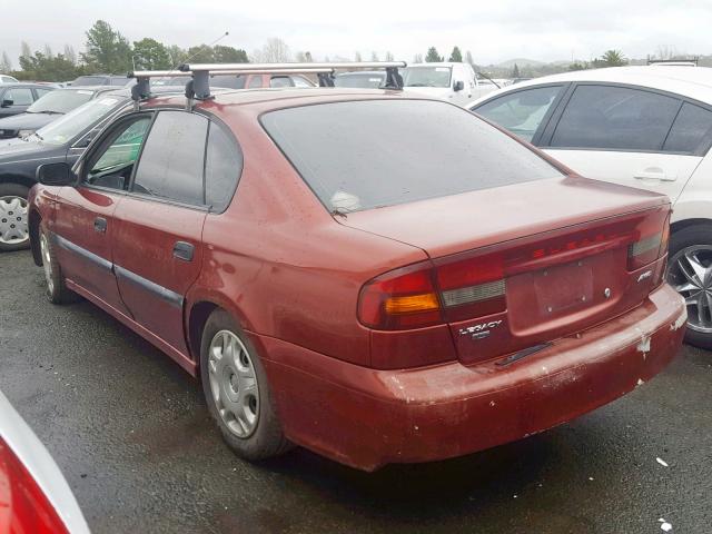 4S3BE635027212766 - 2002 SUBARU LEGACY L RED photo 3