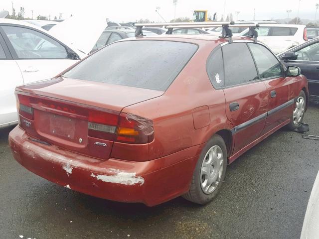 4S3BE635027212766 - 2002 SUBARU LEGACY L RED photo 4