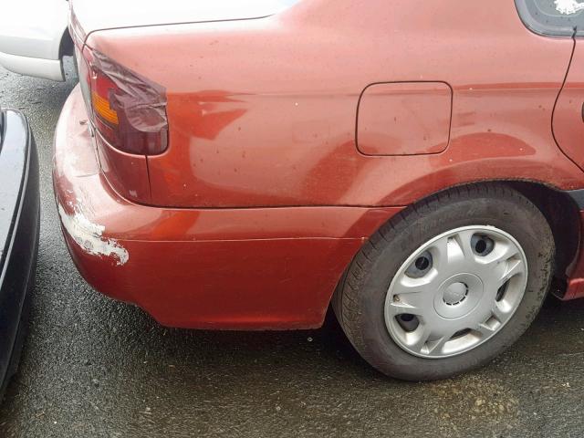 4S3BE635027212766 - 2002 SUBARU LEGACY L RED photo 9