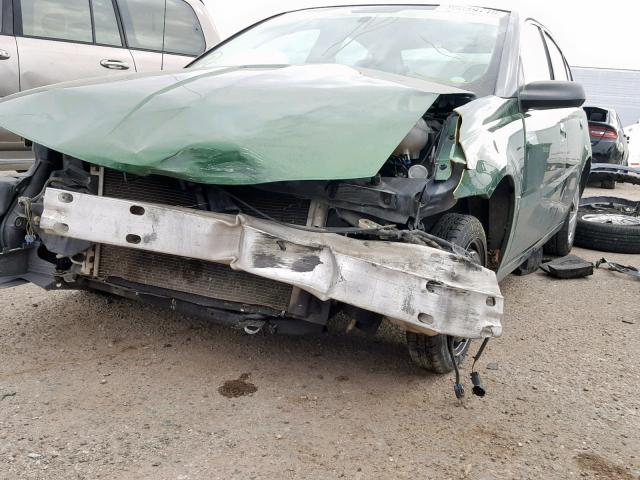 1G8AJ52F03Z123565 - 2003 SATURN ION LEVEL GREEN photo 9