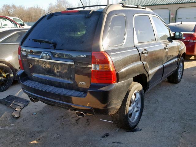 KNDJF723387534373 - 2008 KIA SPORTAGE E BLACK photo 4