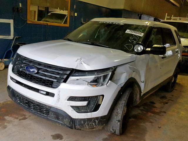 1FM5K8ARXGGB54076 - 2016 FORD EXPLORER P WHITE photo 2