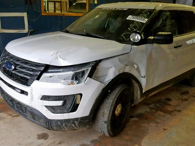 1FM5K8ARXGGB54076 - 2016 FORD EXPLORER P WHITE photo 9