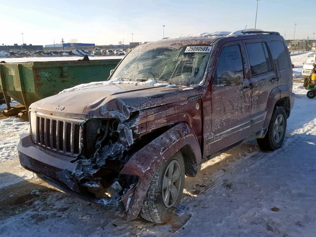 1J8GN28K99W532674 - 2009 JEEP LIBERTY SP RED photo 2