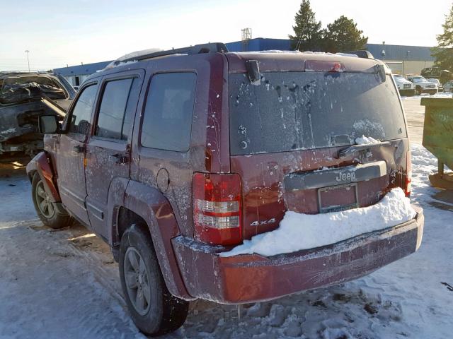 1J8GN28K99W532674 - 2009 JEEP LIBERTY SP RED photo 3