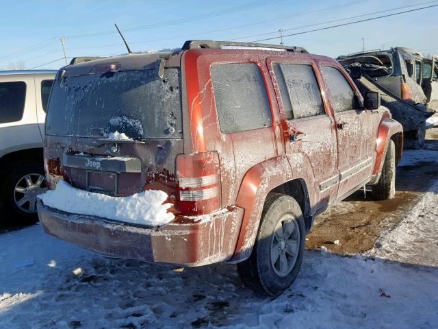 1J8GN28K99W532674 - 2009 JEEP LIBERTY SP RED photo 4