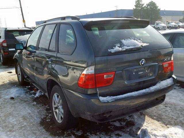 5UXFA13574LU44239 - 2004 BMW X5 3.0I GREEN photo 3