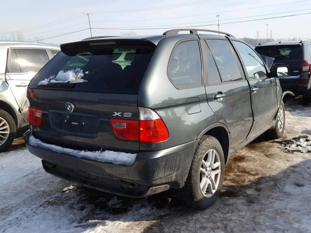 5UXFA13574LU44239 - 2004 BMW X5 3.0I GREEN photo 4