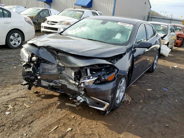 1G1ZB5ST4JF224546 - 2018 CHEVROLET MALIBU LS GRAY photo 2