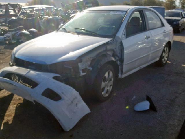 KNAFE221595657953 - 2009 KIA SPECTRA EX WHITE photo 2