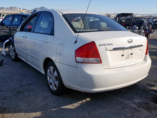 KNAFE221595657953 - 2009 KIA SPECTRA EX WHITE photo 3