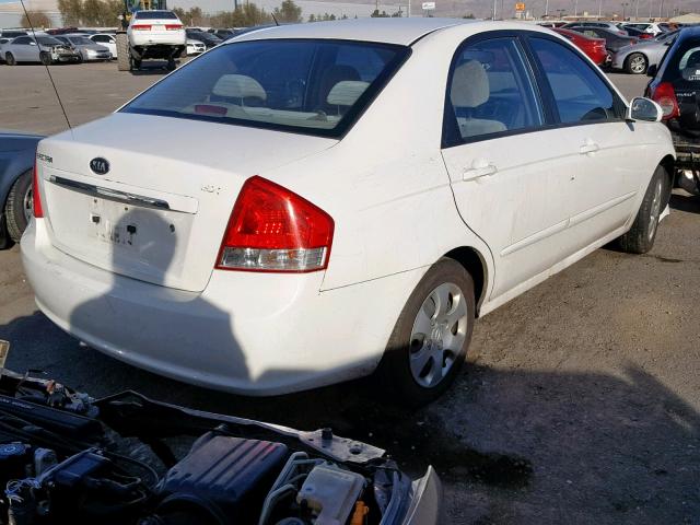 KNAFE221595657953 - 2009 KIA SPECTRA EX WHITE photo 4