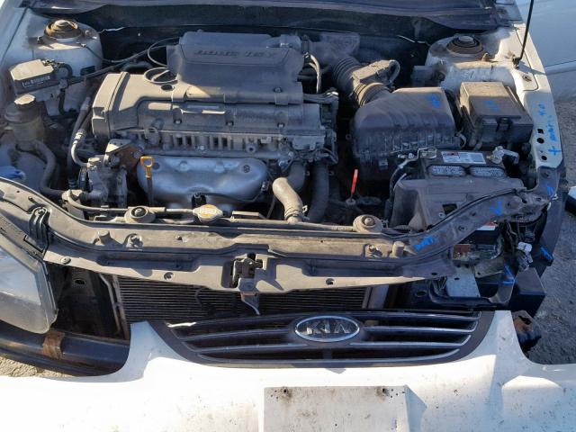 KNAFE221595657953 - 2009 KIA SPECTRA EX WHITE photo 7