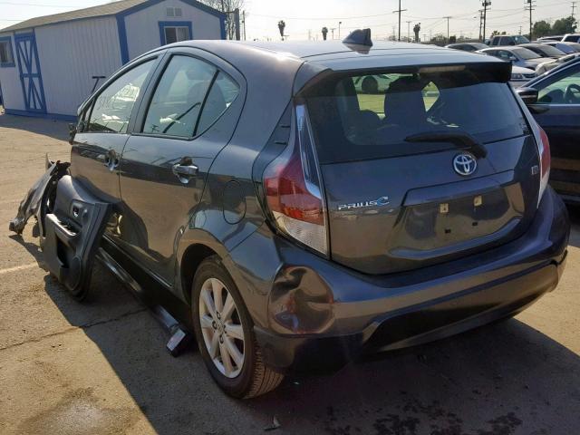 JTDKDTB31H1596554 - 2017 TOYOTA PRIUS C GRAY photo 3