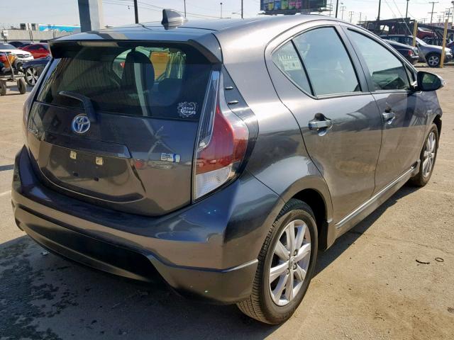 JTDKDTB31H1596554 - 2017 TOYOTA PRIUS C GRAY photo 4