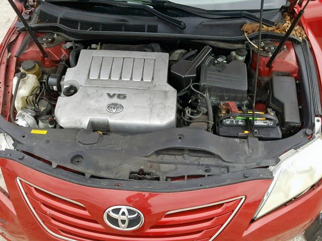 4T1BK46K59U076852 - 2009 TOYOTA CAMRY SE RED photo 7