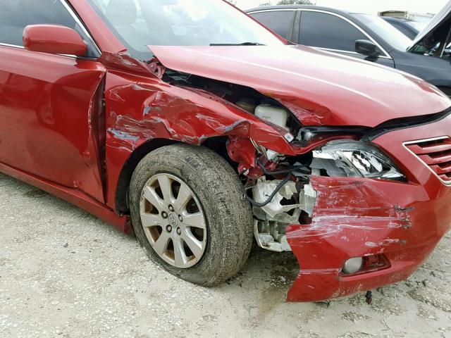 4T1BK46K59U076852 - 2009 TOYOTA CAMRY SE RED photo 9