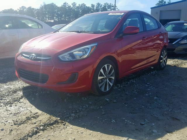 KMHCT4AE0HU255270 - 2017 HYUNDAI ACCENT SE RED photo 2