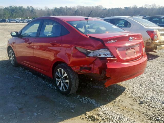 KMHCT4AE0HU255270 - 2017 HYUNDAI ACCENT SE RED photo 3