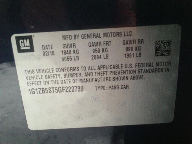 1G1ZB5ST5GF220739 - 2016 CHEVROLET MALIBU LS 蓝色 照片 10