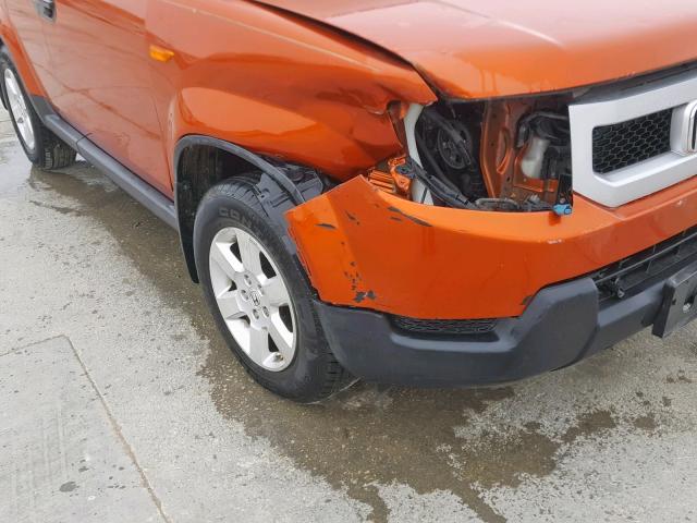 5J6YH1H73AL005304 - 2010 HONDA ELEMENT EX ORANGE photo 9