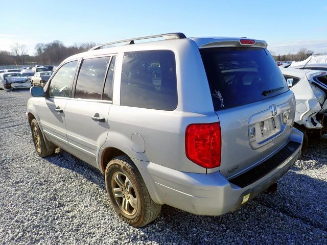 2HKYF18694H547065 - 2004 HONDA PILOT EXL SILVER photo 3