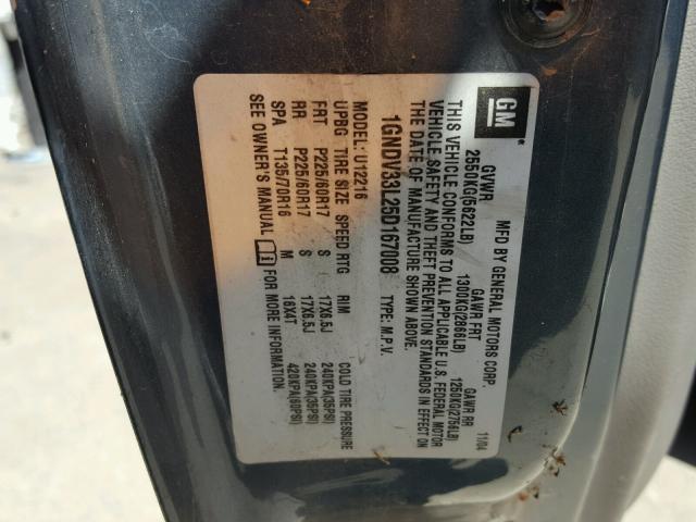 1GNDV33L25D167008 - 2005 CHEVROLET UPLANDER L Yaşıl foto 10