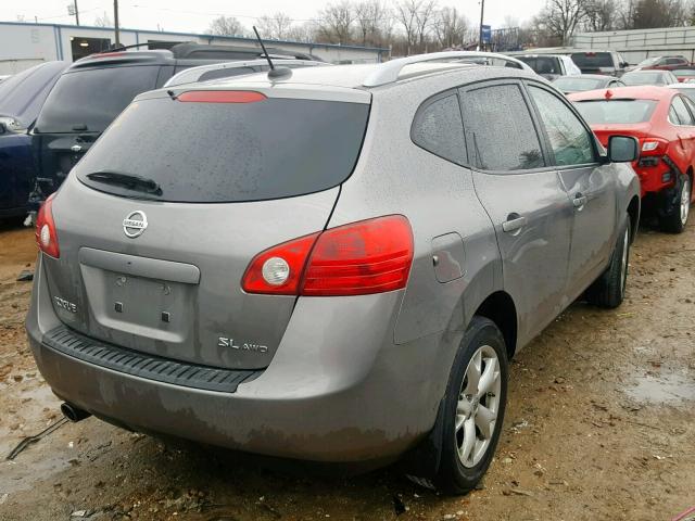 JN8AS58V78W114196 - 2008 NISSAN ROGUE S GRAY photo 4