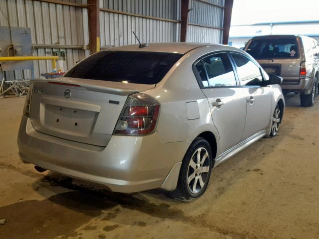 3N1AB6AP7BL712138 - 2011 NISSAN SENTRA 2.0 SILVER photo 4