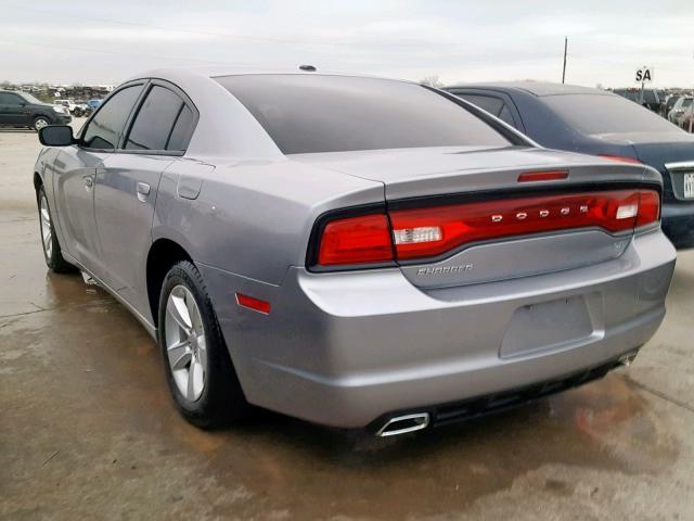 2C3CDXHG0EH347315 - 2014 DODGE CHARGER SX GRAY photo 3