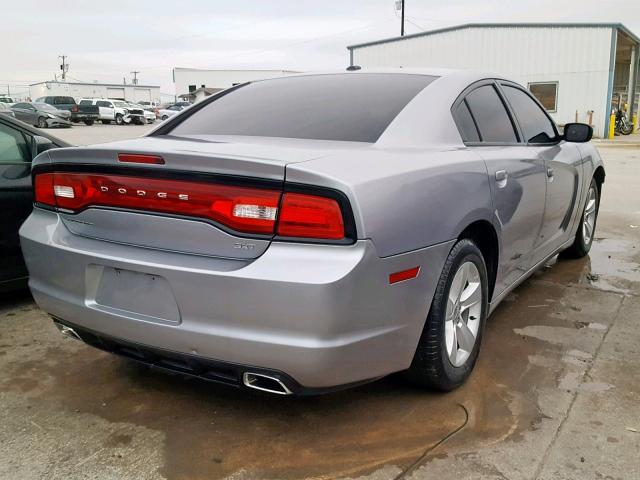 2C3CDXHG0EH347315 - 2014 DODGE CHARGER SX GRAY photo 4