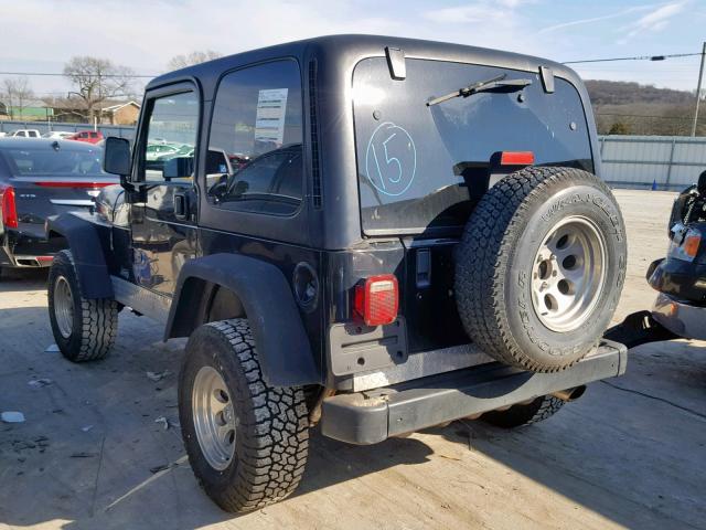 1J4FA39S42P742841 - 2002 JEEP WRANGLER / BLACK photo 3