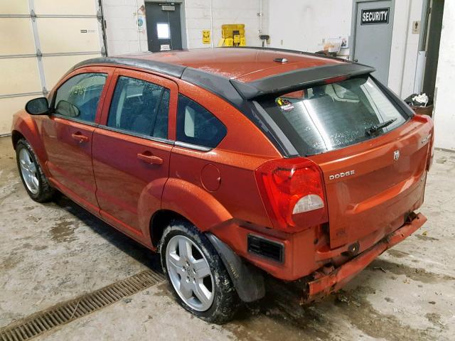 1B3HB48A69D184658 - 2009 DODGE CALIBER SX ORANGE photo 3