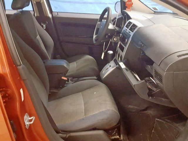 1B3HB48A69D184658 - 2009 DODGE CALIBER SX ORANGE photo 5