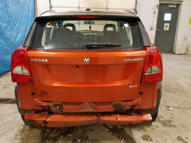 1B3HB48A69D184658 - 2009 DODGE CALIBER SX ORANGE photo 9