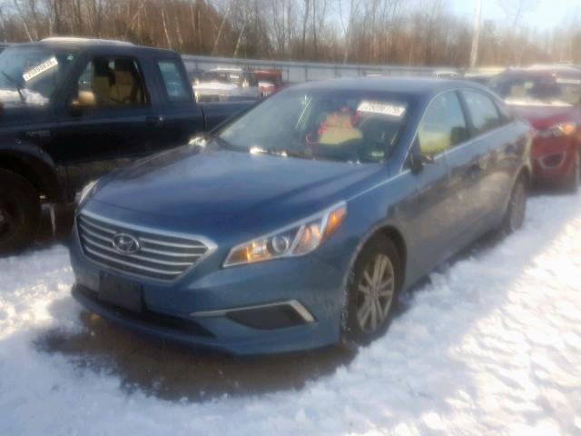 5NPE24AF3GH357664 - 2016 HYUNDAI SONATA SE BLUE photo 2