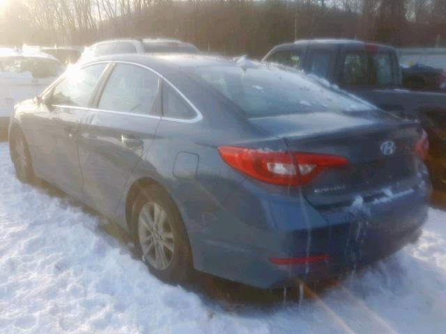 5NPE24AF3GH357664 - 2016 HYUNDAI SONATA SE BLUE photo 3