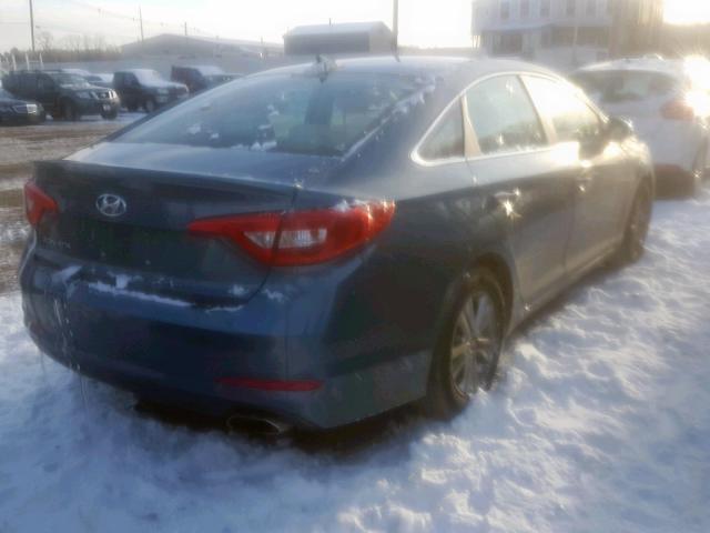 5NPE24AF3GH357664 - 2016 HYUNDAI SONATA SE BLUE photo 4