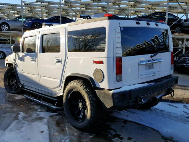 5GRGN23U25H111389 - 2005 HUMMER H2 WHITE photo 3