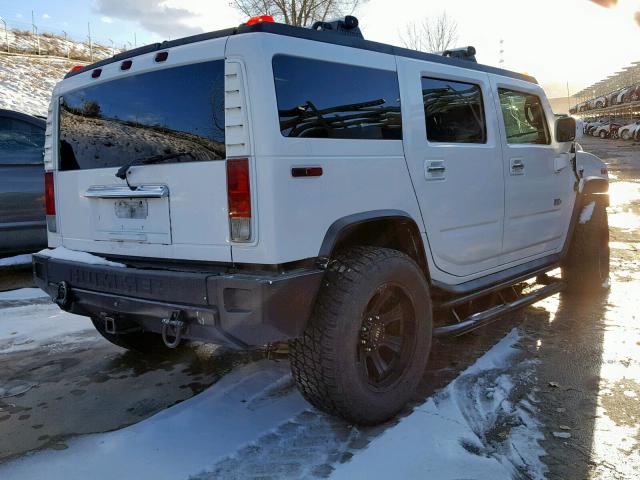 5GRGN23U25H111389 - 2005 HUMMER H2 WHITE photo 4