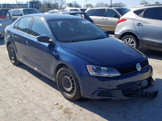 3VW2K7AJ3CM395633 - 2012 VOLKSWAGEN JETTA BASE Կապույտ լուսանկար 1