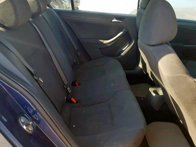 3VW2K7AJ3CM395633 - 2012 VOLKSWAGEN JETTA BASE Կապույտ լուսանկար 6